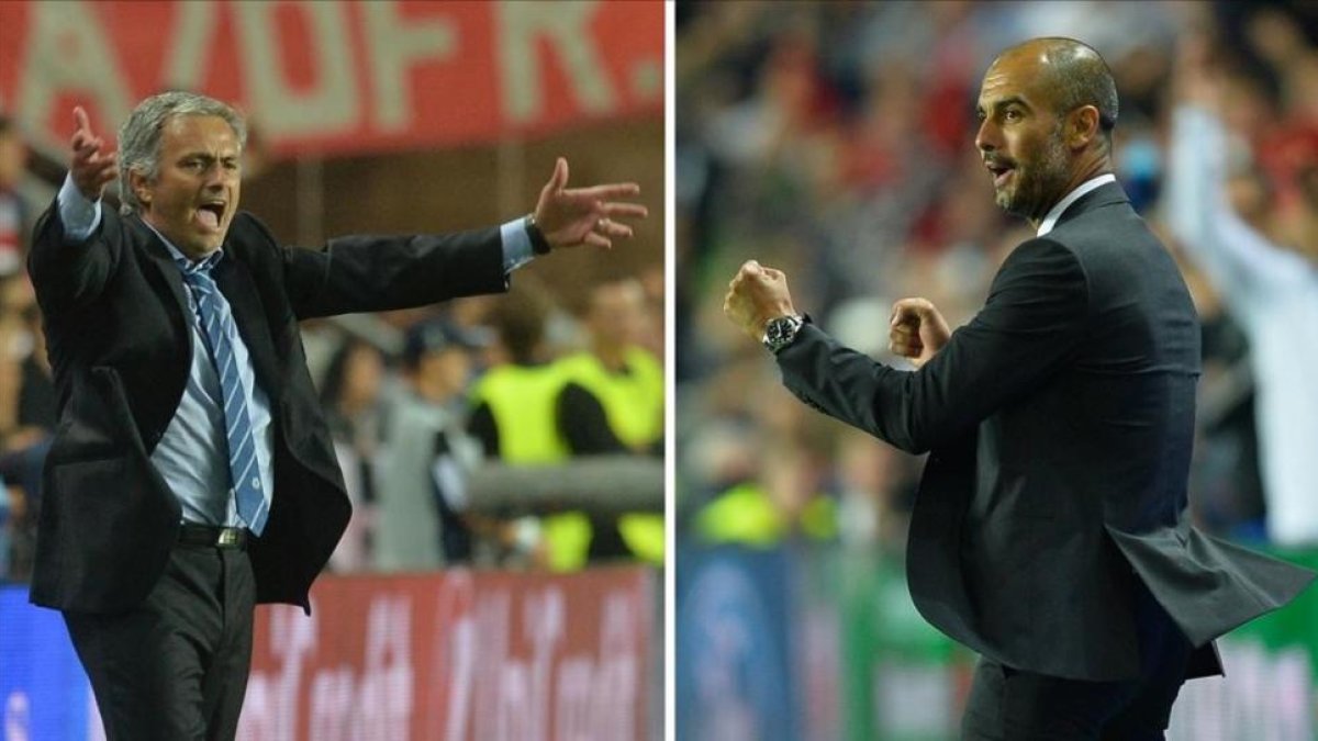 Mourinho y Guardiola, en dos momentos de su carrera.