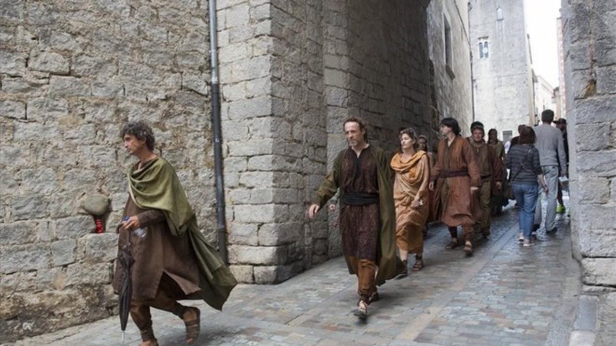 Figurantes de Juego de tronos, en Gerona.