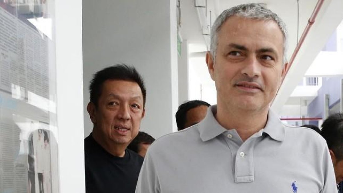 José Mourinho, durante su viaje a Singapur.