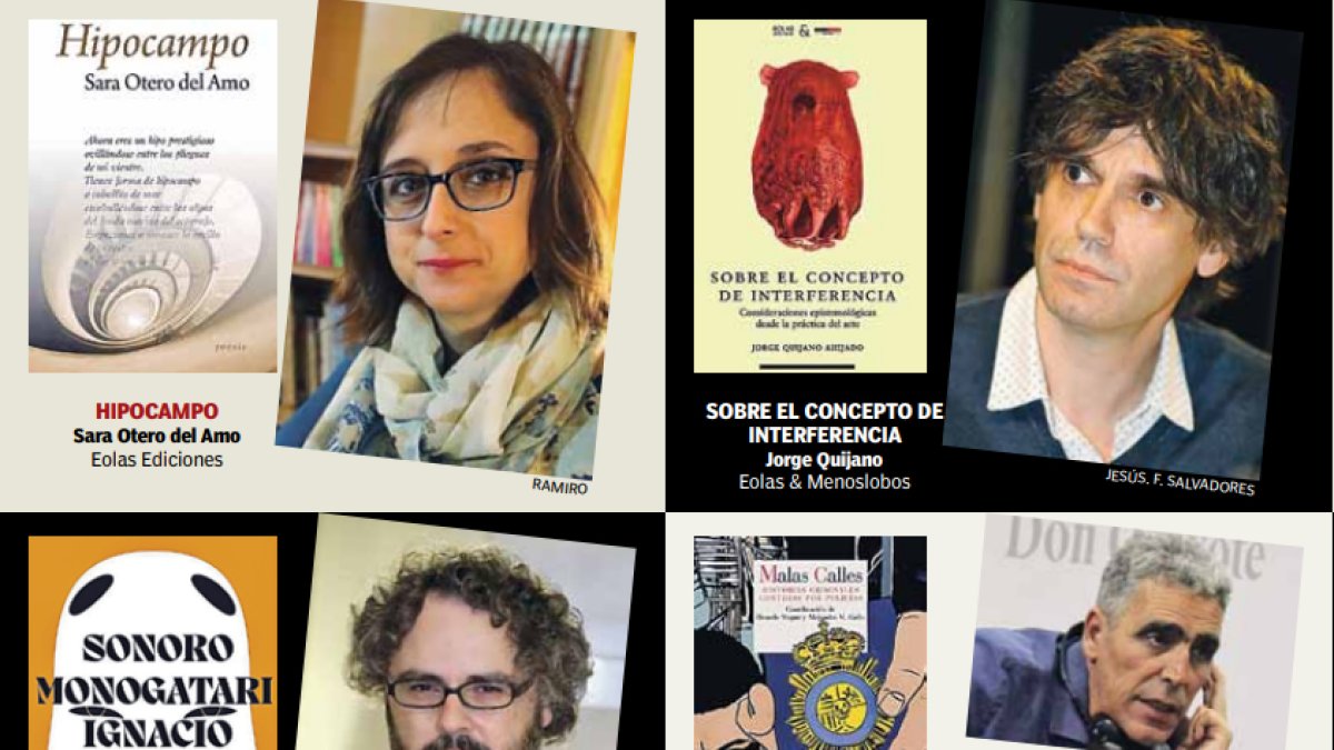 diversos autores con la portada de sus libros