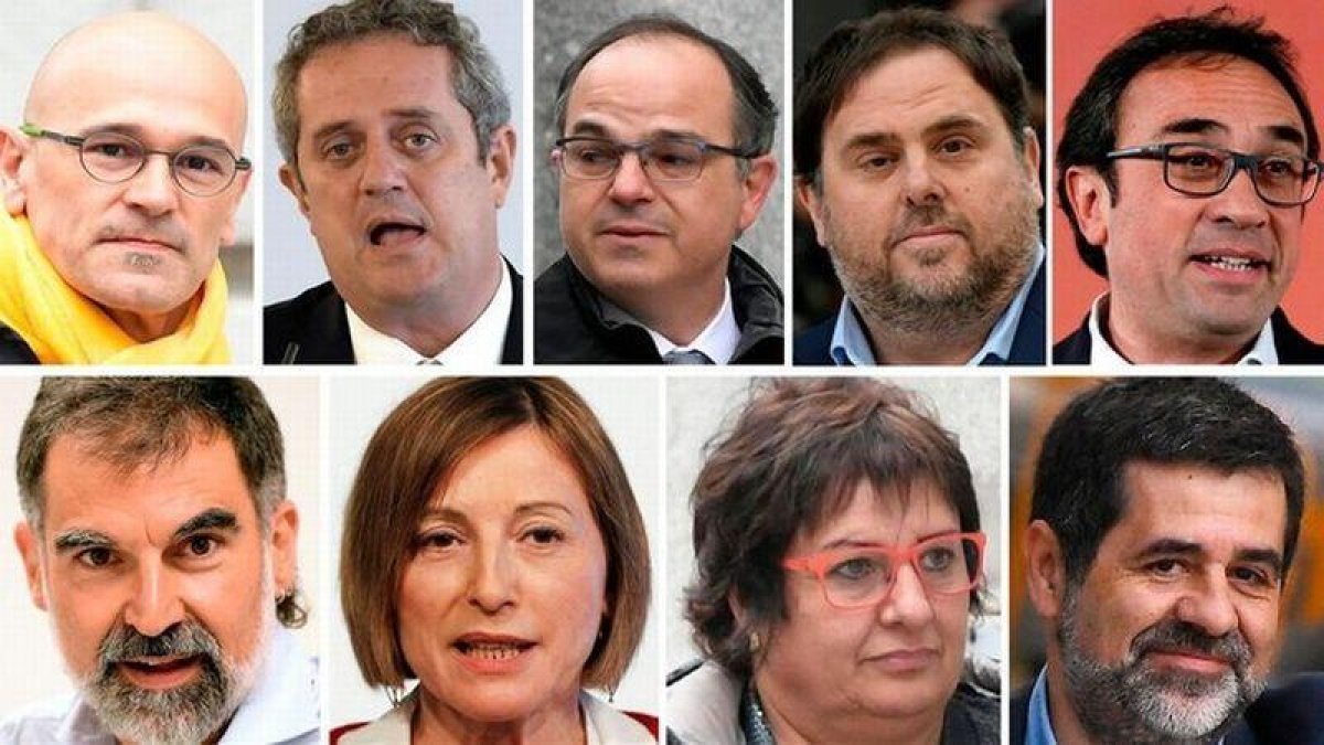 Los implicados del juicio del Procès.