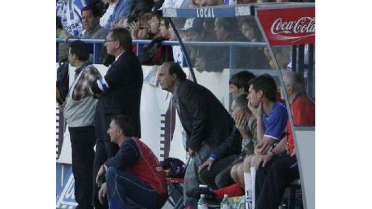 Tartilán, preocupado por lo que estaba viendo, durante la tarde de ayer