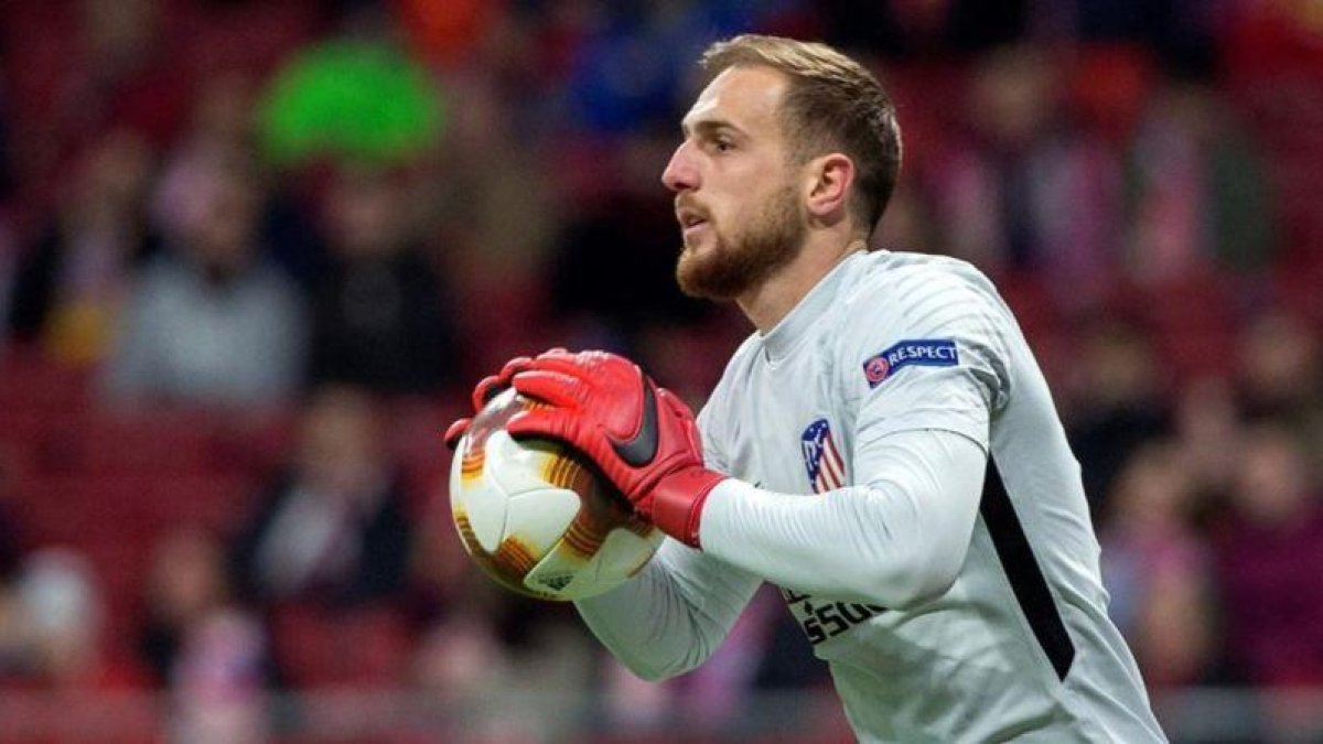 El portero esloveno Jan Oblak, en un reciente partido con el Atlético de Madrid.