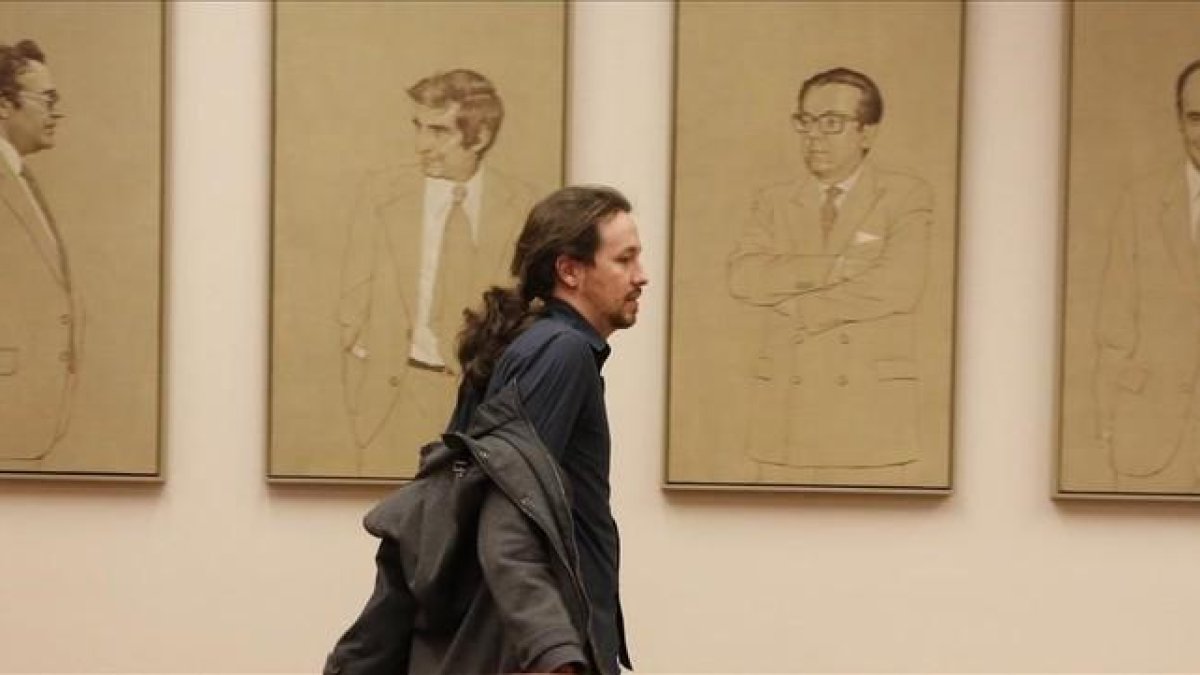 Pablo Iglesias en el Congreso de los Diputados.