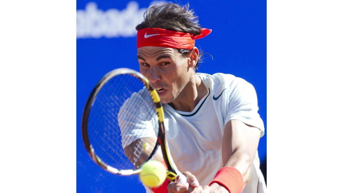 Nadal, durante su partido contra el argentino Carlos Berlocq.