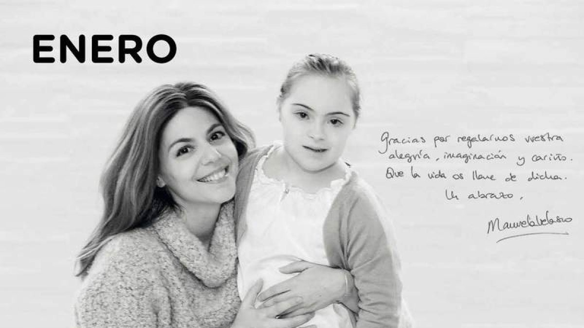 Imagen de la actriz Manuela Velasco, con la que se inicia el calendario. AMIDOWN
