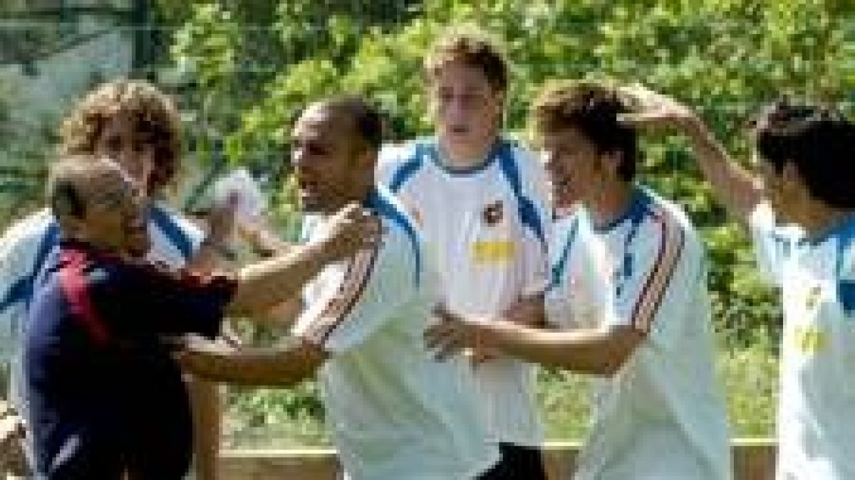 Los partidillos de entrenamiento tuvieron momentos para la distensión