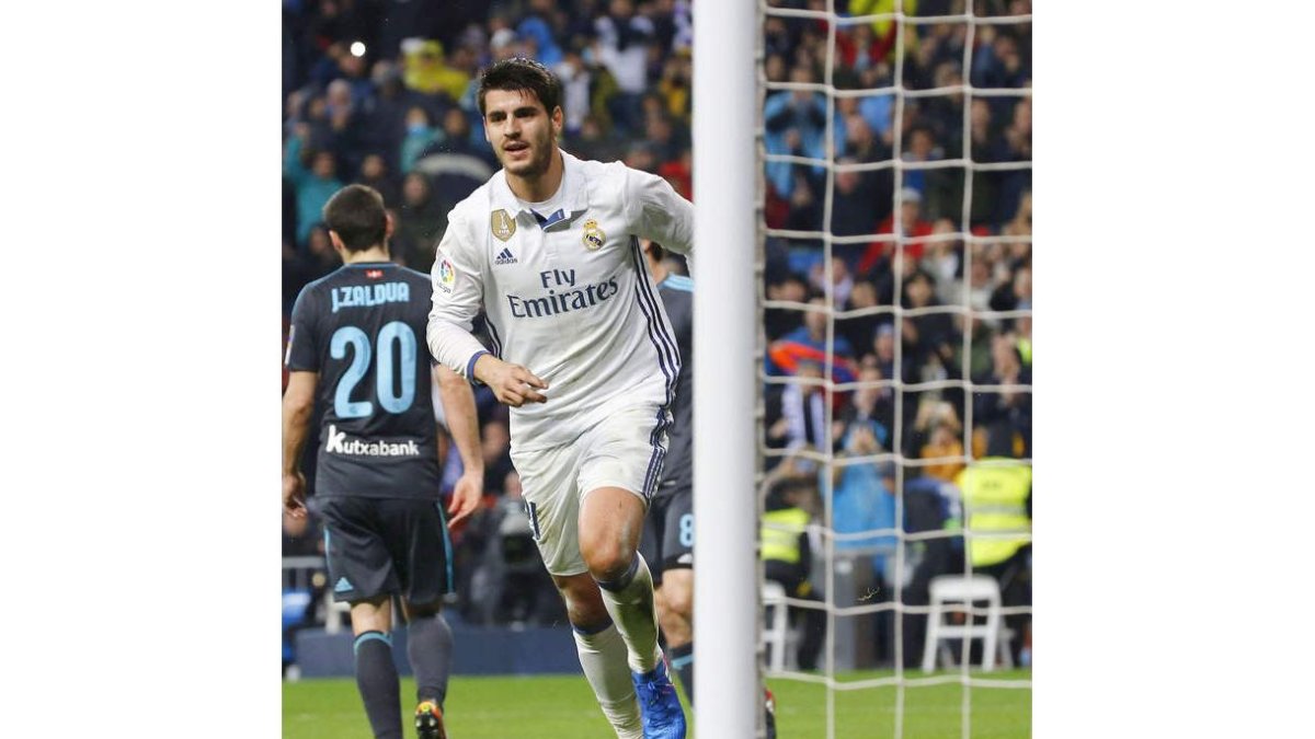 Morata cerró el marcador a favor del Madrid con su gol a nueve minutos para el final del partido. GANDUL