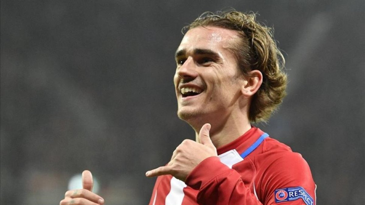 Antoine Griezmann celebra un gol con el Atlético.
