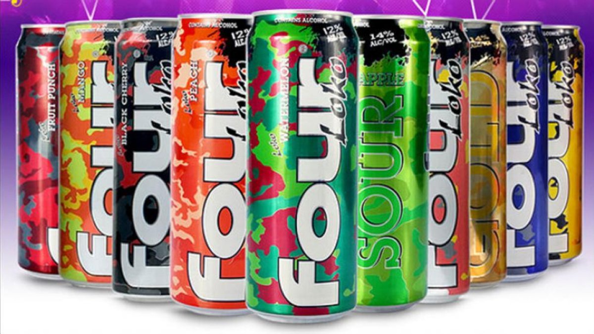 Las distintas variedades de Four Loko.
