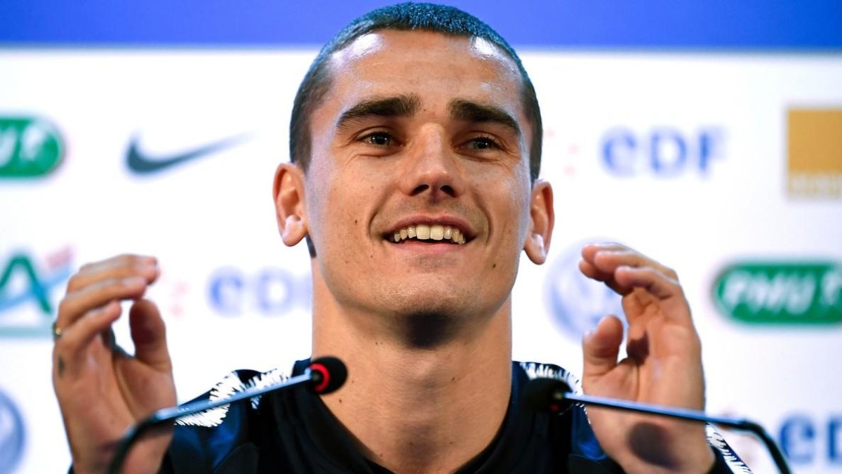 Griezmann, delantero del Atlético de Madrid, durante el Mundial con Francia.