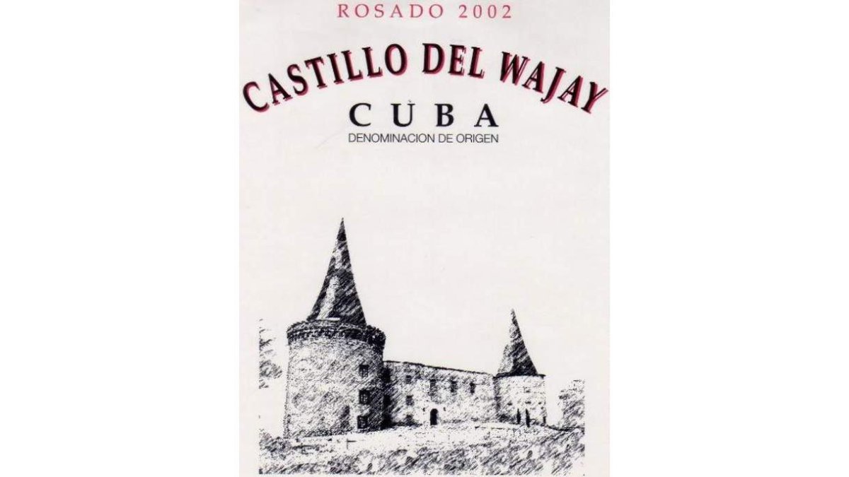 Etiqueta del vino cubano.