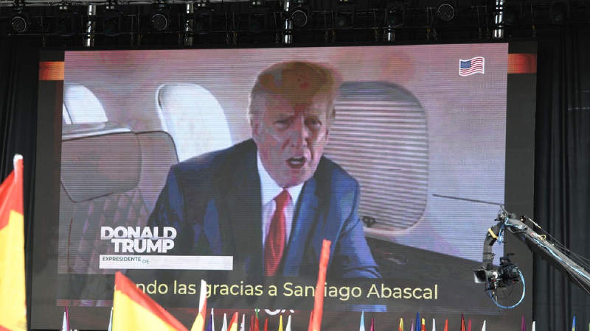 Donald Trump, en su intervención de ayer. VÍCTOR LERENA