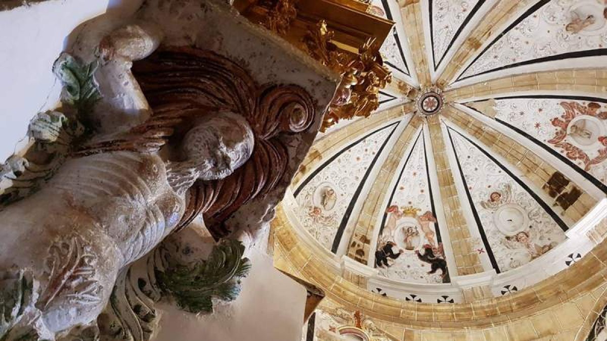 Detalle del santuario de La Velilla, que es uno de los 200 monumentos leoneses que Luis Coya ha capturado en 3D.