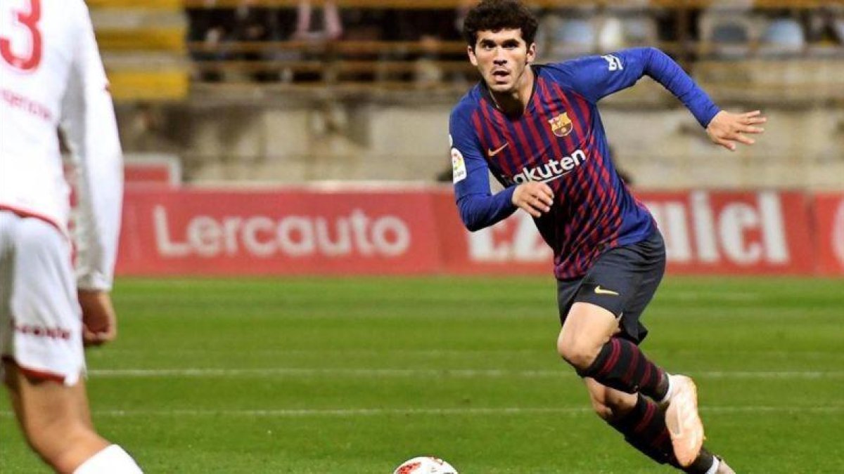 Carles Aleñá, en el partido ante la Cultural Leonesa.