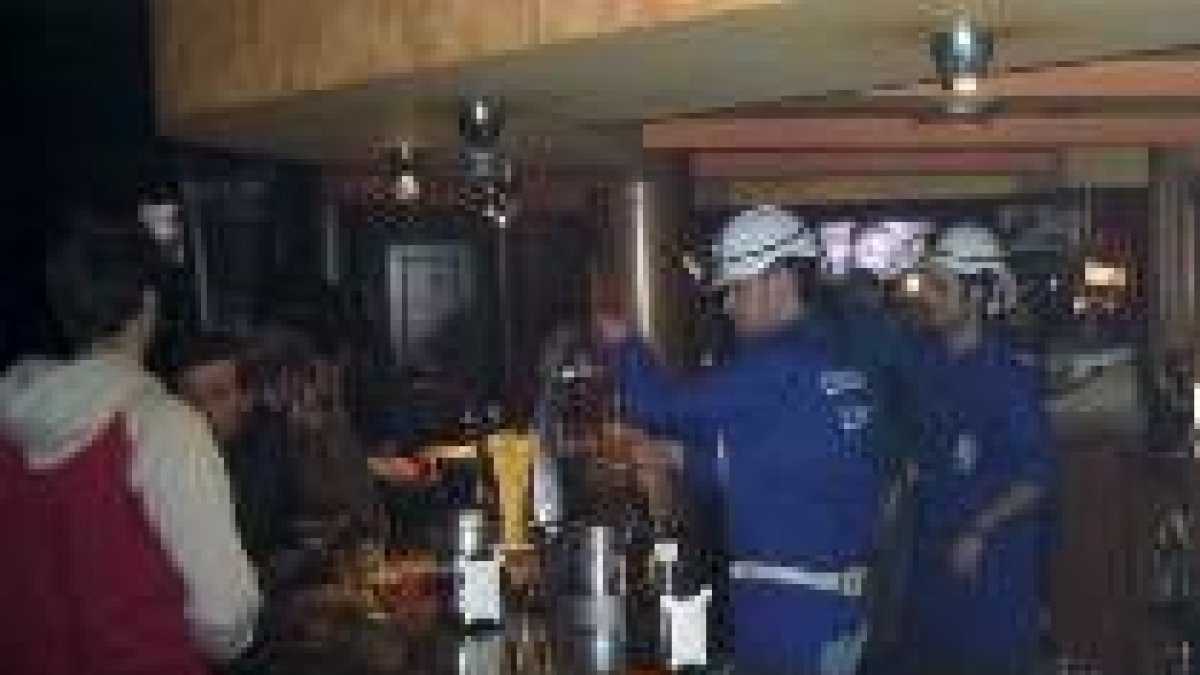 Dentro de un establecimiento se ha construido una galería minera