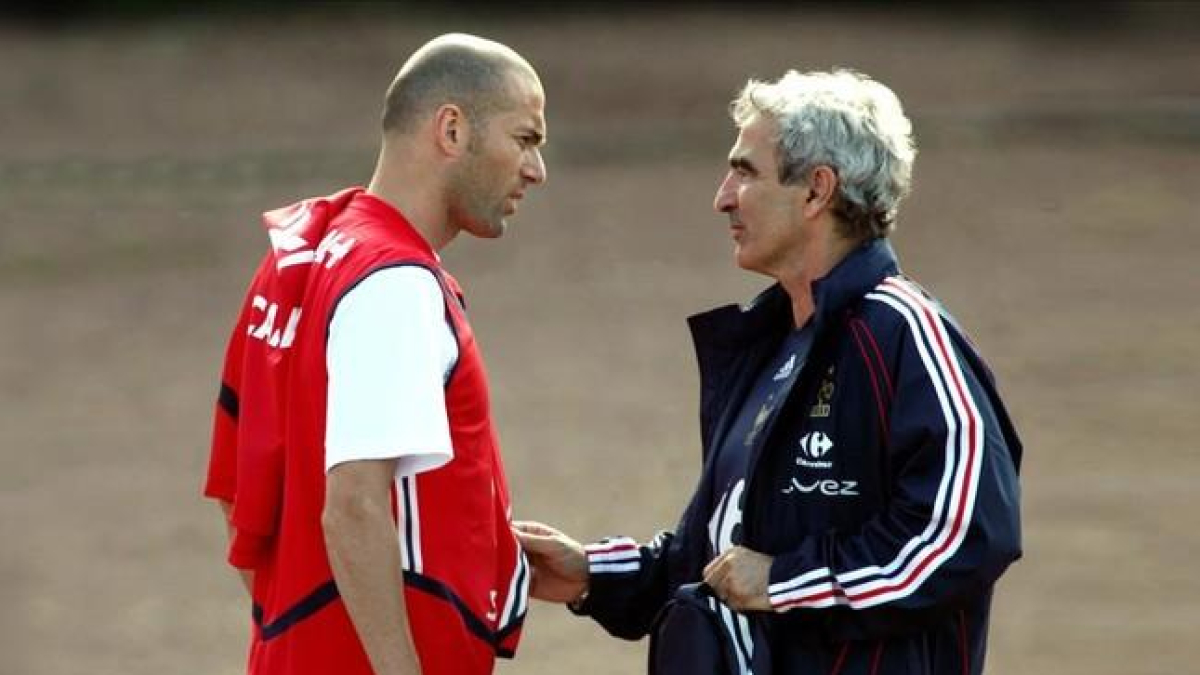 Zidane y Domenech, durante el Mundial de 2006.