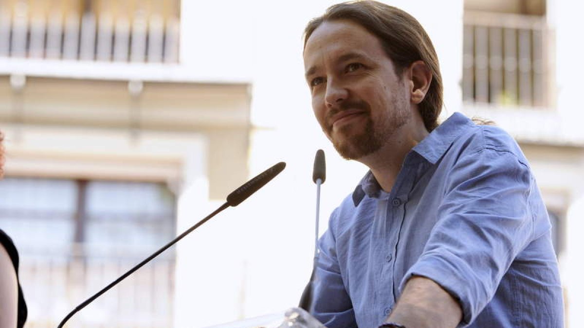 El secretario general de Podemos, Pablo Iglesias, en un acto celebrado ayer en Toledo.