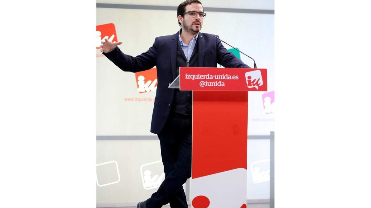 El líder de IU, Alberto Garzón. CHEMA MOYA