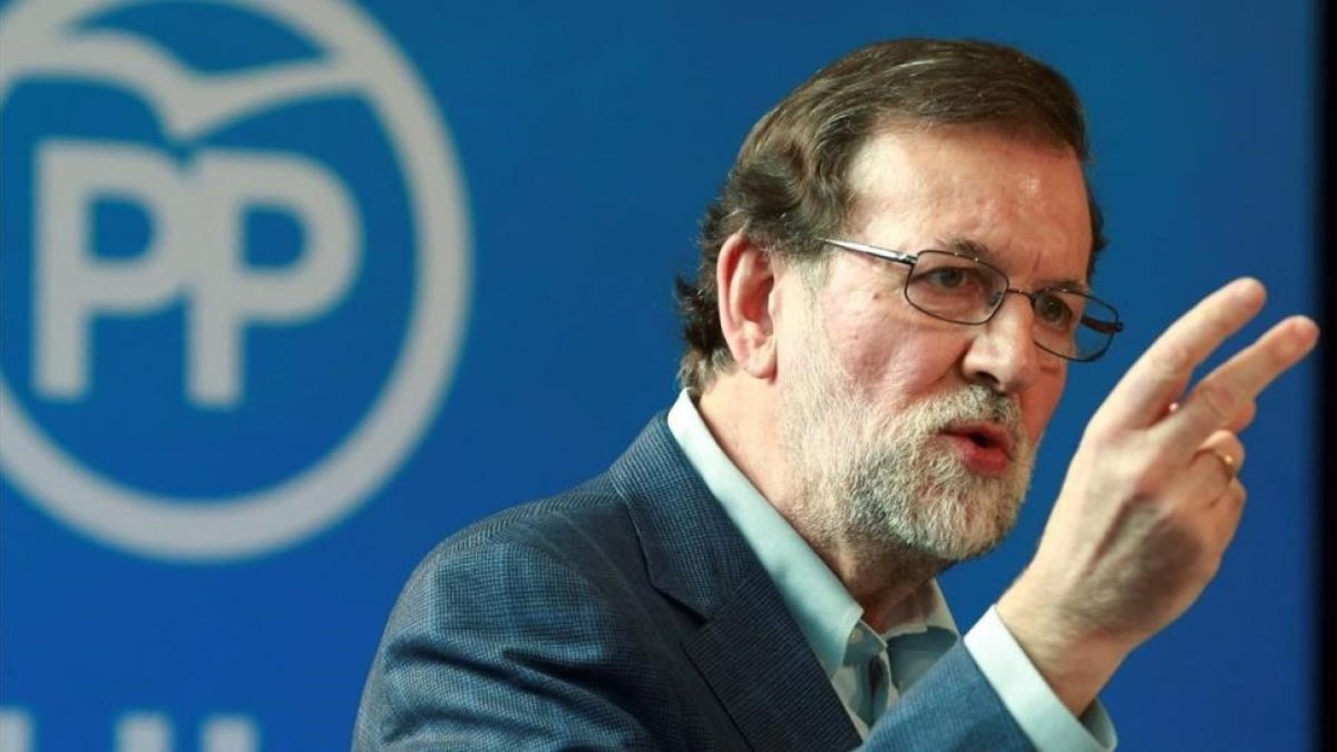 El presidente del Gobierno, Mariano Rajoy, en un acto del PP.
