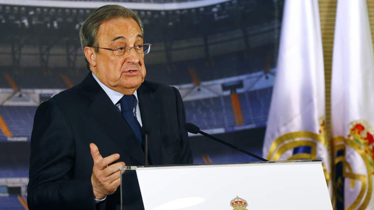 Florentino Pérez insiste en que sin la Superliga el fútbol dejará de suscitar el interés de los jóvenes. J. P.
