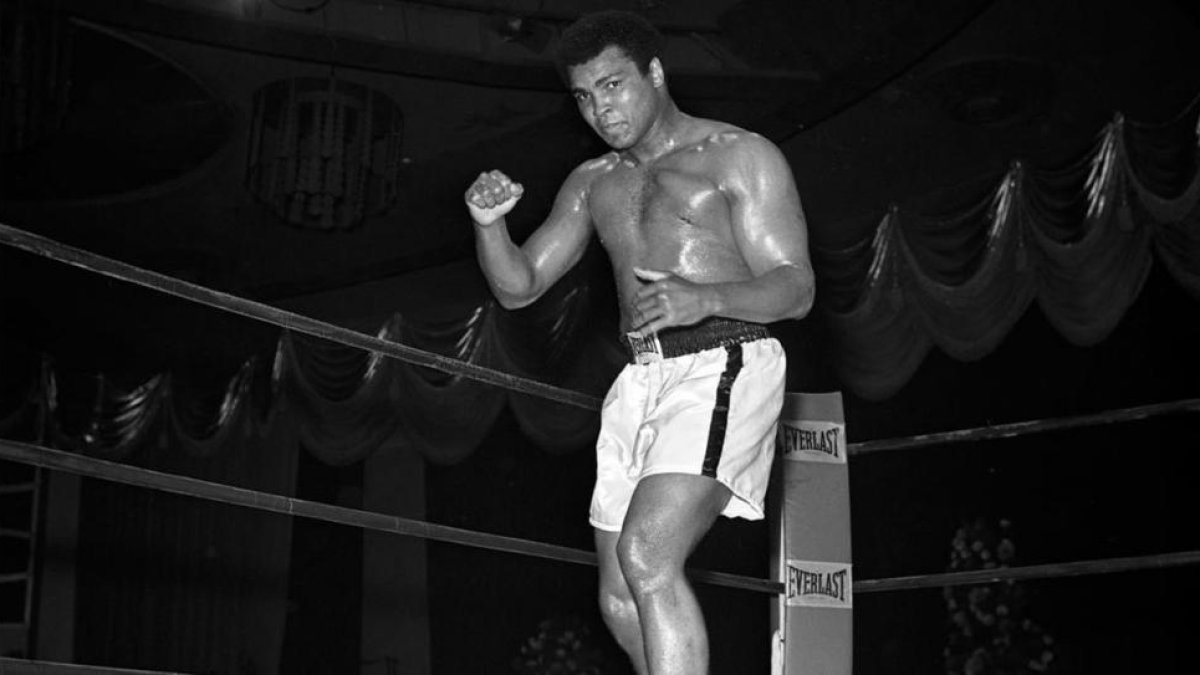 Muhammad Ali, durante la víspera de su combate ante Joe Frazier