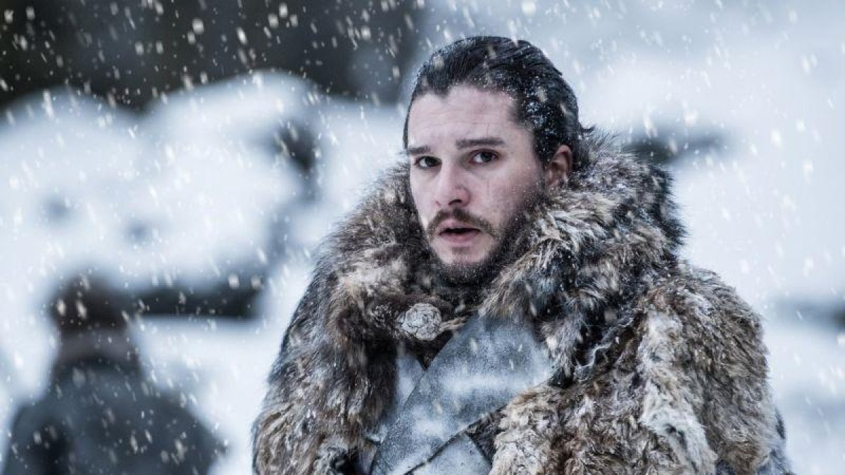 El actor Kit Harington interpretando a Jon Nieve en Juego de tronos