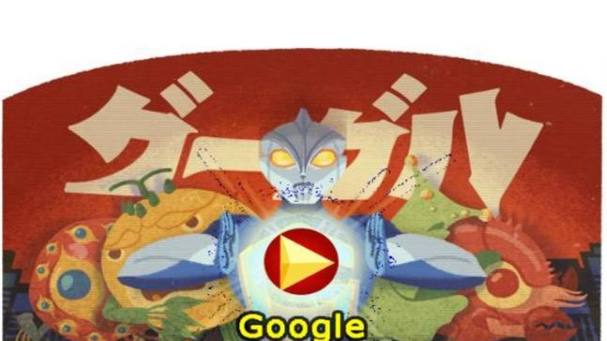 Google homenajea el 114 aniversario del director de efectos especiales Eiji Tsuburaya en un divertido 'doodle' interactivo.
