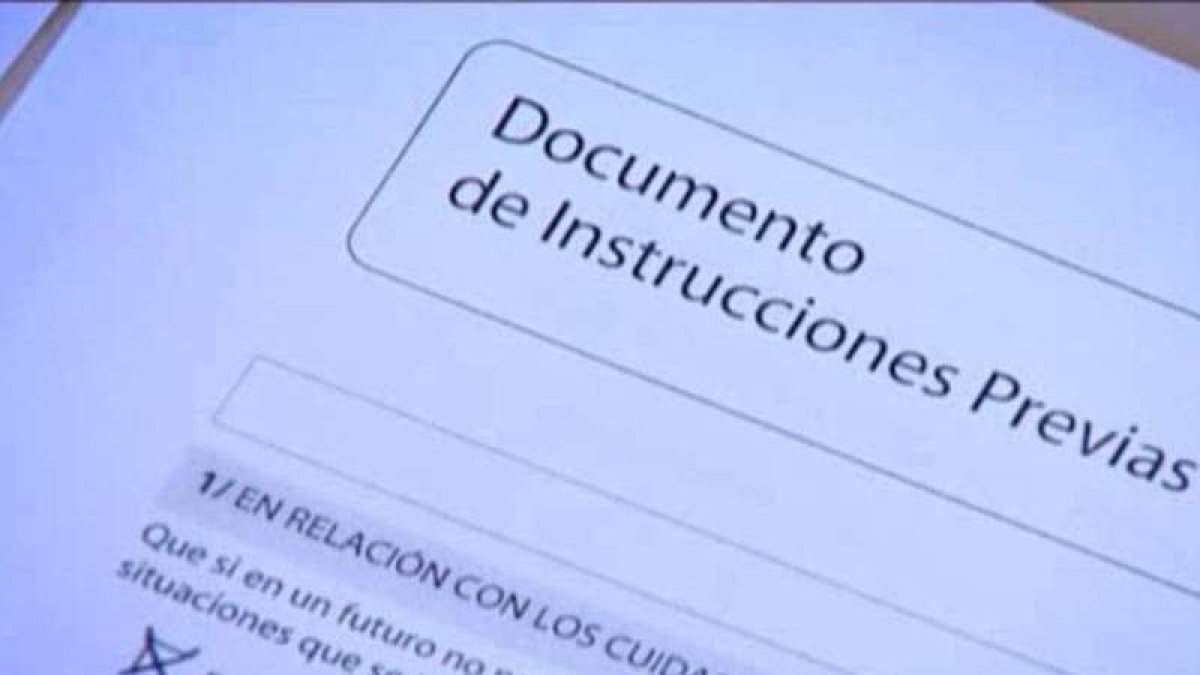 Ejemplar de uno de los documentos de instrucciones previas que usa la administración. DL