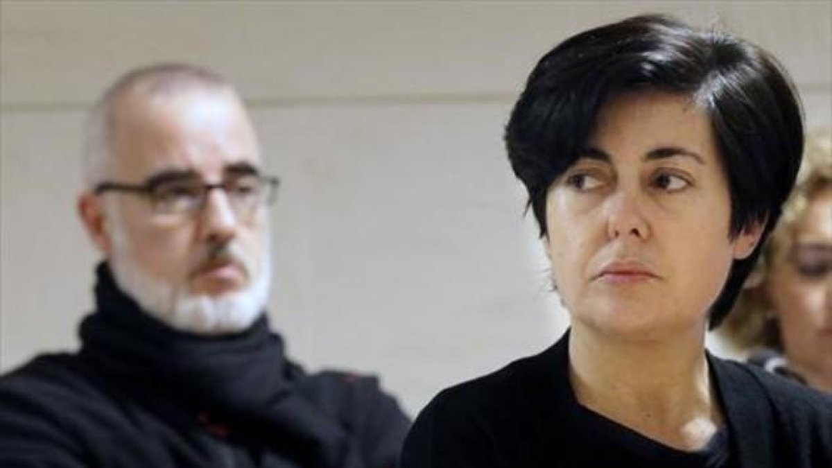 Rosario Porto y Alfonso Basterra, en una de las sesiones del juicio, el pasado 1 de octubre.