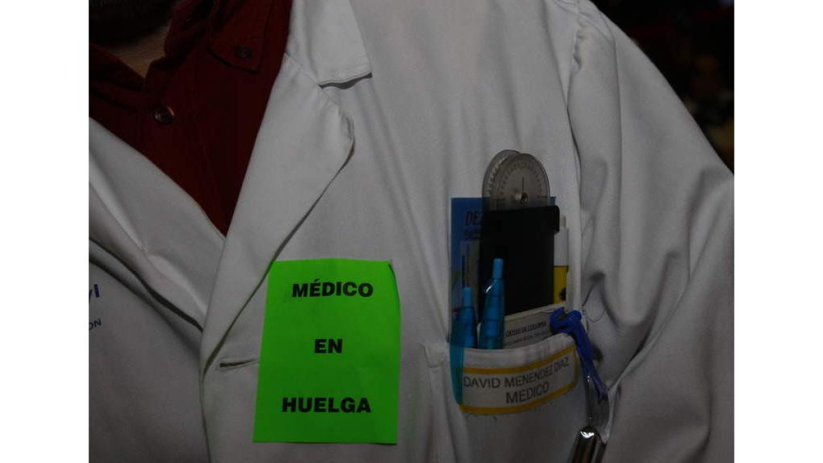 Última huelga de los médicos de León en el año 2008.