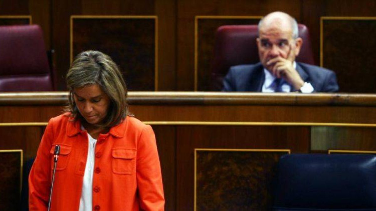 Ana Mato en una comparecencia en el Congreso de los Diputados