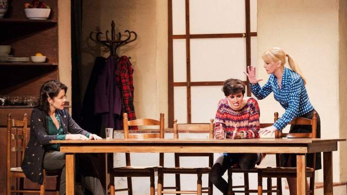 Una escena de la obra de teatro que se presenta mañana en el Bergidum.