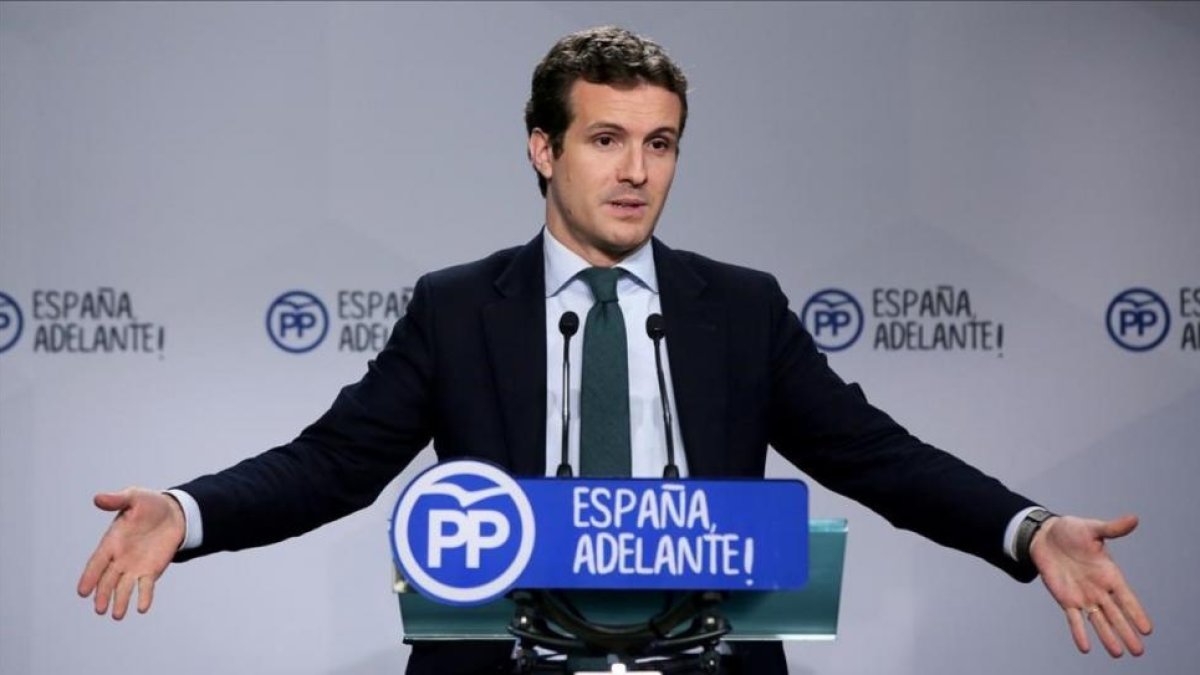 El vicesecretario de comunicación del PP, Pablo Casado, en una foto de archivo.