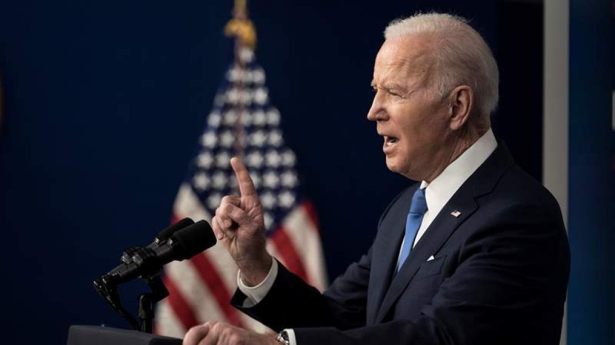 El presidente de Estados Unidos, Joe Biden, ayer tras conocer el secuestro. KEN CEDENO