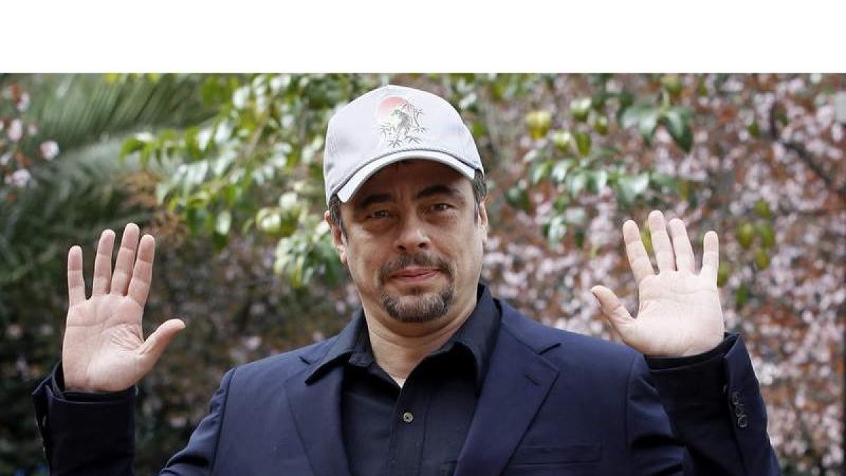 Imagen del actor nacionalizado español Benicio del Toro, en una reciente visita a este país.