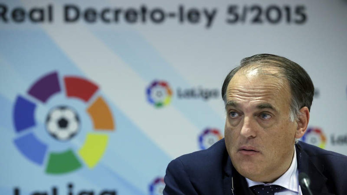 Javier Tebas, presidente de la Liga, en una imagen de archivo. ZIPI