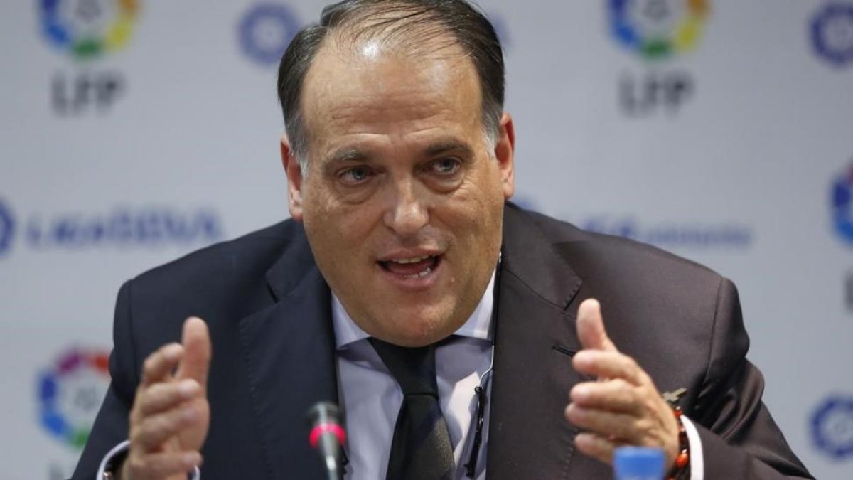El presidente de La Liga, Javier Tebas, en una foto de archivo