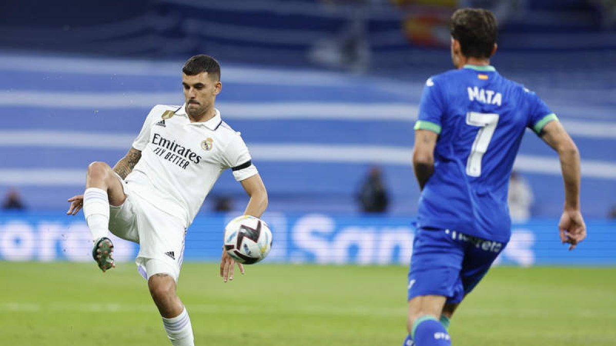 Dani Ceballos, en el partido de la presente temporada entre el Real Madrid y el Getafe. JIMÉNEZ