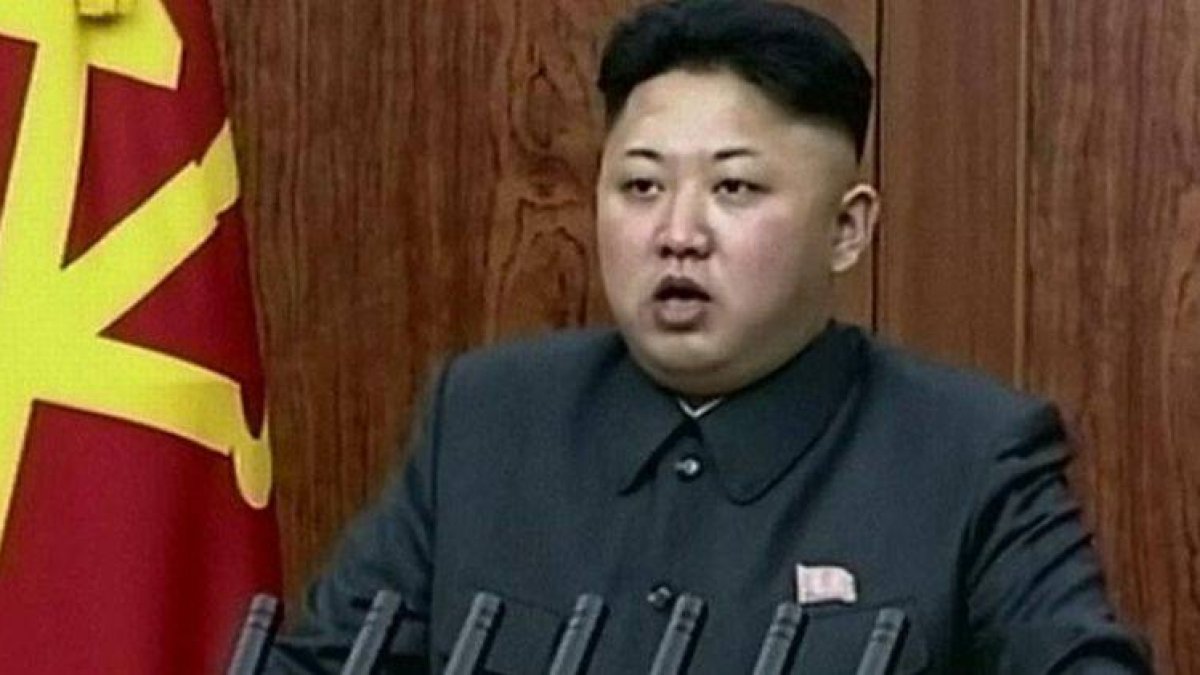 Kim Jong-un, durante su discurso televisado de Año Nuevo, el 1 de enero en Pionyang.