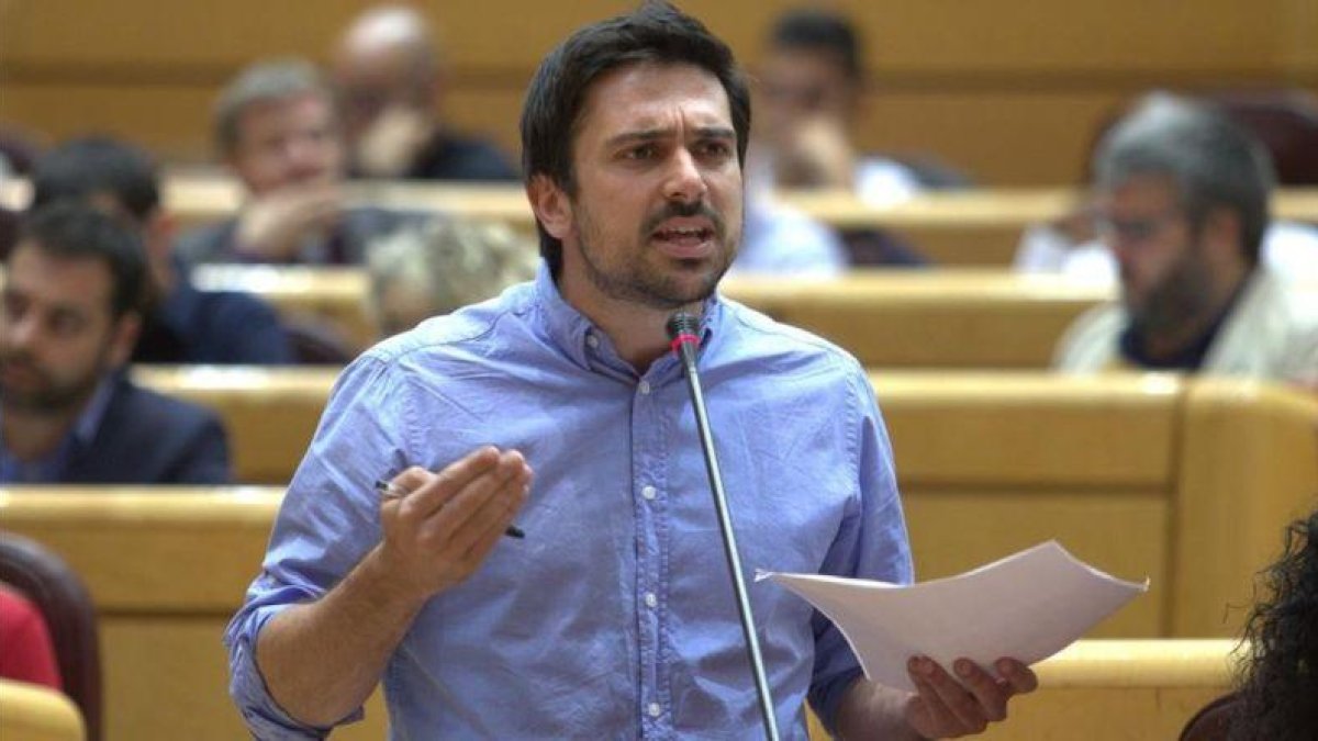 Ramón Espinar, en una de sus intervenciones en el Senado.