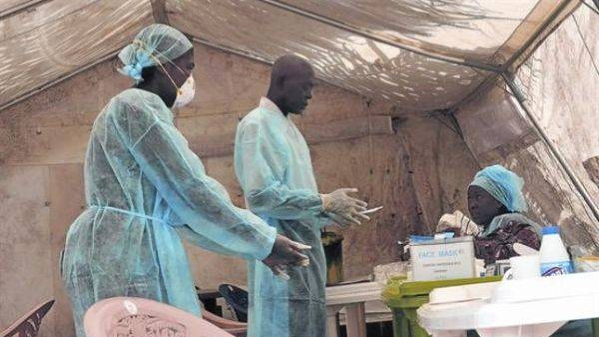 Hospital de Kenema, en Sierra Leona, para enfermos de ébola, el pasado junio.