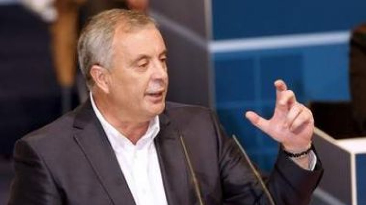 Pachi Vázquez, durante su discurso en el congreso extraordinario