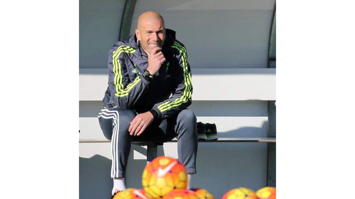 Zidane, en su primer entrenamiento con el Madrid
