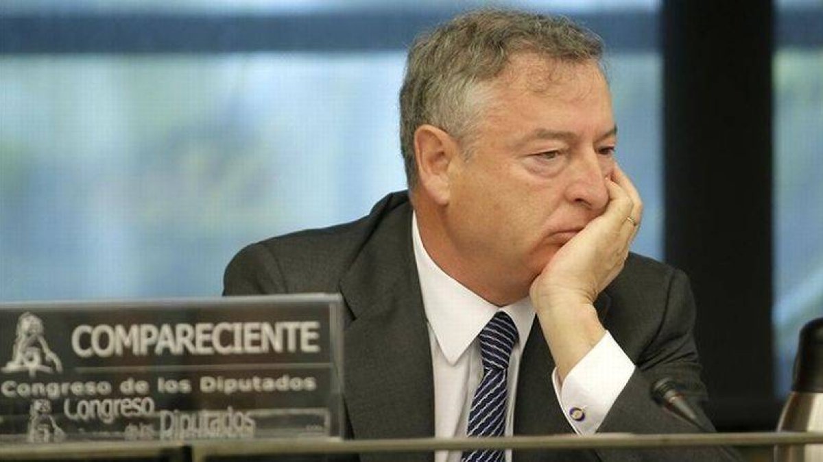 José Antonio Sánchez, presidente de RTVE, en la sesión de control de la corporació, en el Congreso.