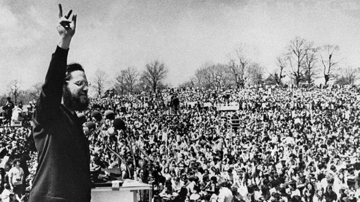 Concentración en Philadelphia (EEUU) el 22 de abril de 1970, primer Día de la Tierra. /
