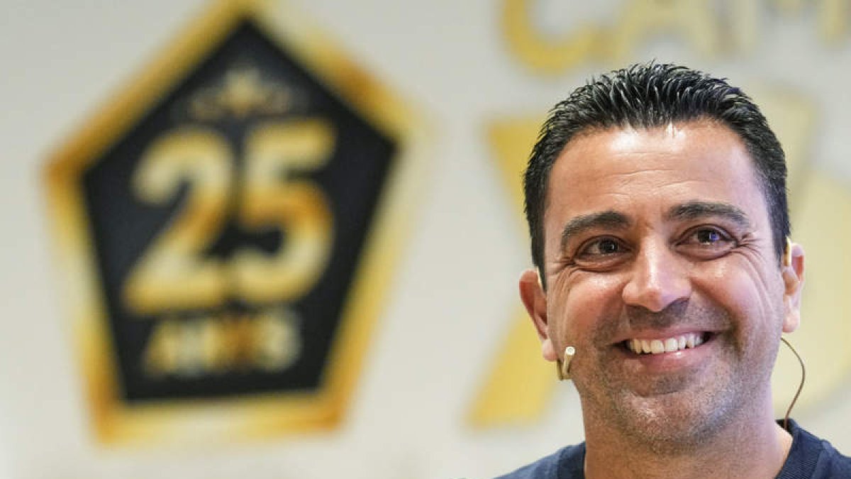 El entrenador del FC Barcelona, Xavi Hernández. ALEJANDRO GARCIA