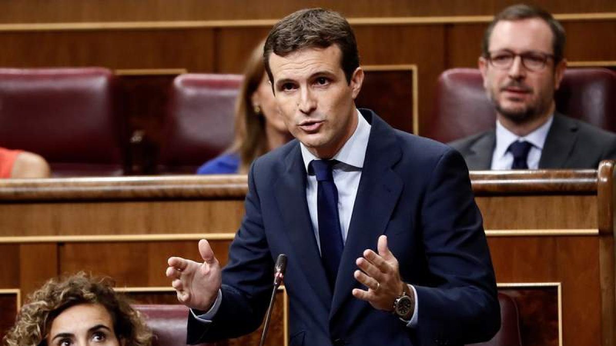 El líder del PP, Pablo Casado. MARISCAL
