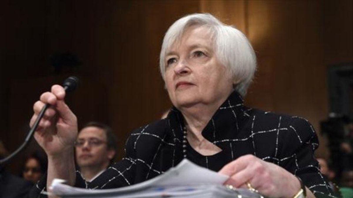 Janet Yellen, presidenta del Fed, en una comparecencia en el Senado.