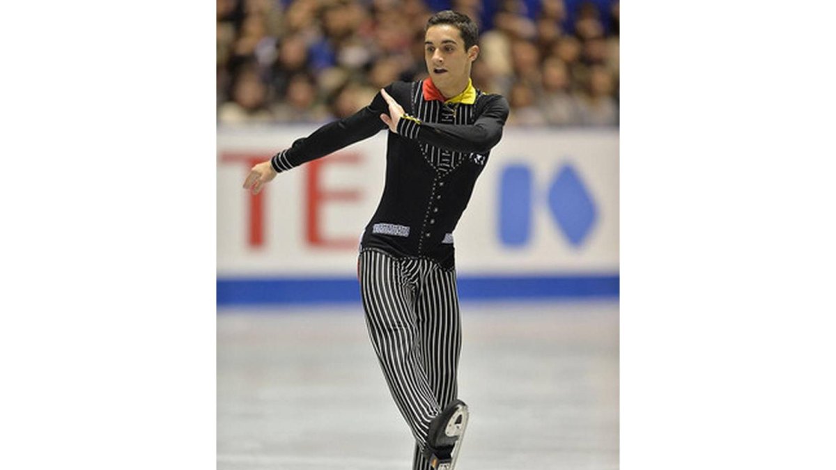 Javier Fernández, durante el ejercicio corto en el NKH Trophy de Tokio.